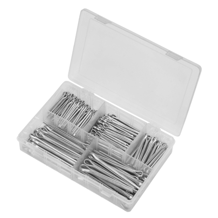 Sealey Split Pin Assortment 230pc Large Sizes Imperial & Metric Model No-. AB003SP