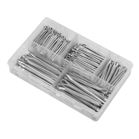 Sealey Split Pin Assortment 230pc Large Sizes Imperial & Metric Model No-. AB003SP