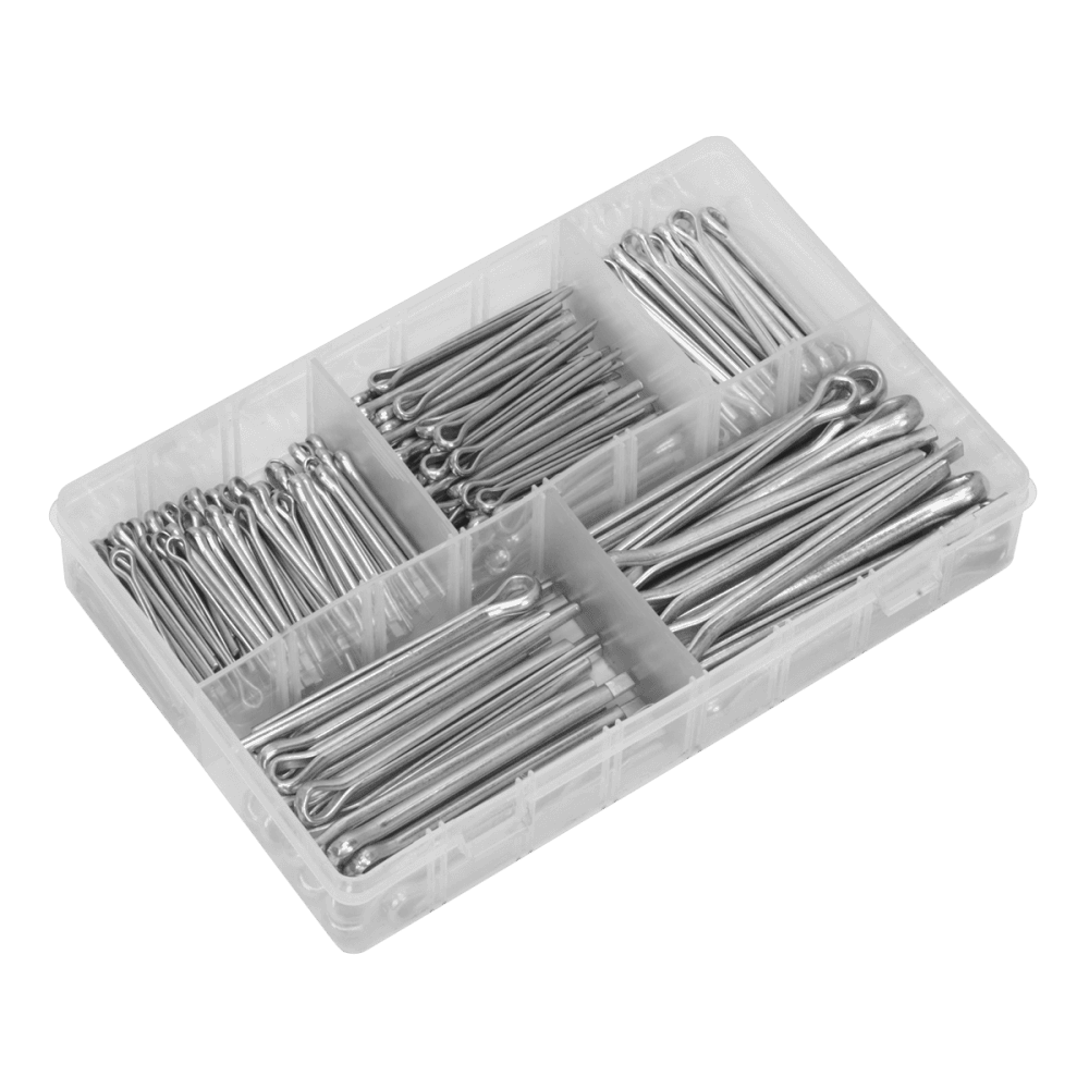 Sealey Split Pin Assortment 230pc Large Sizes Imperial & Metric Model No-. AB003SP