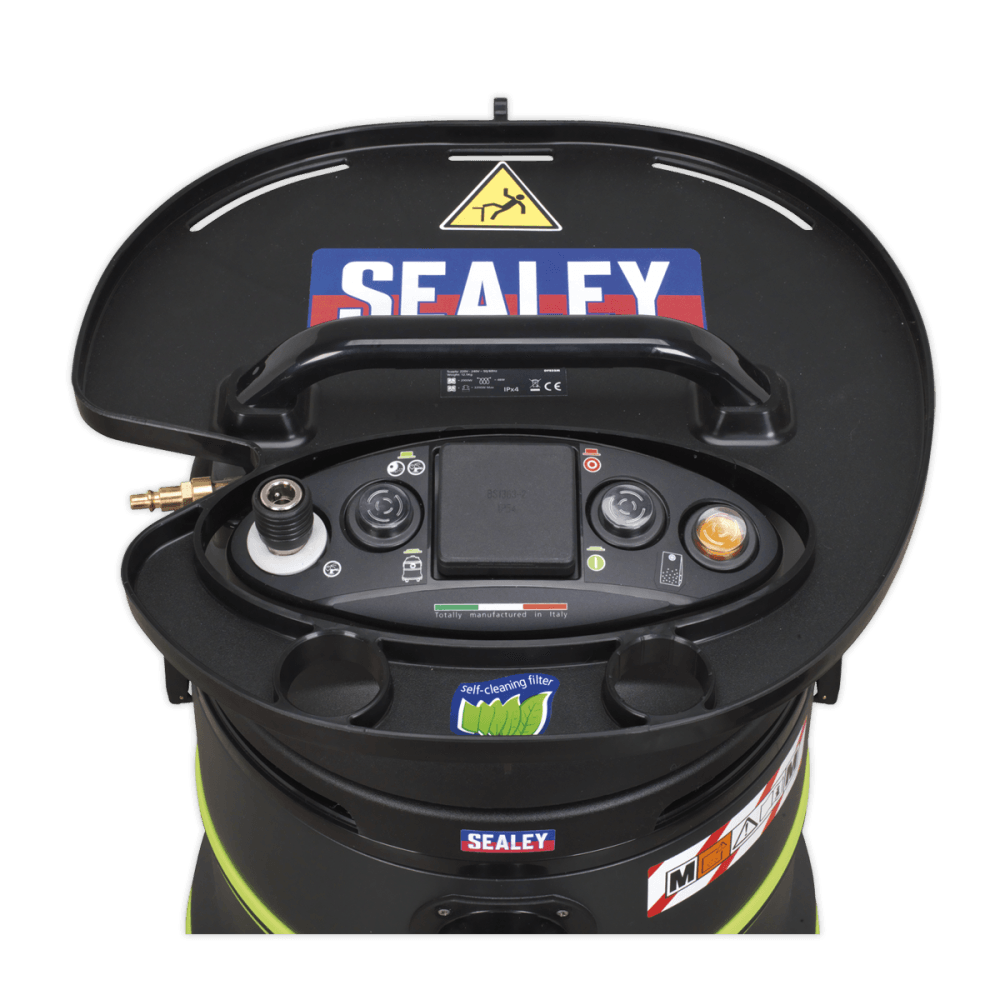 Vacuum Cleaner Industrial Dust-Free Wet & Dry 35ltr 2000W/230V Plastic Drum M Class Filtration Self-Clean Filter & Auto Start : Model No.DFS35M