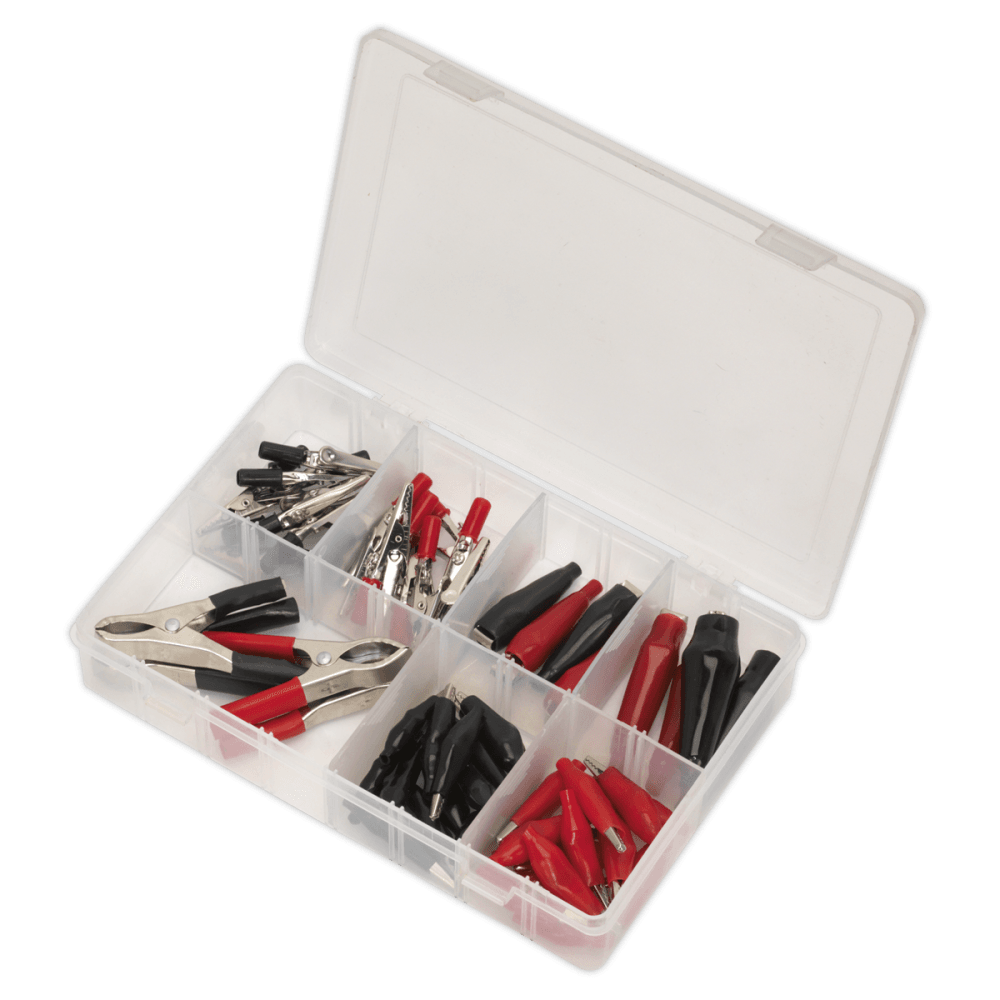 Crocodile Clip Assortment 60pc Red & Black : Model No.AB023CA