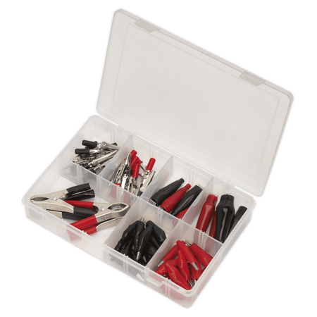 Crocodile Clip Assortment 60pc Red & Black : Model No.AB023CA