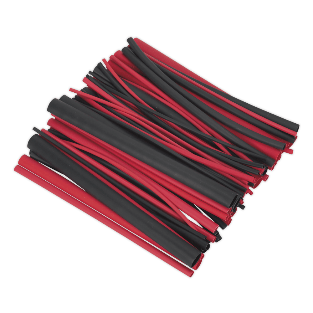 Adhesive Lined Heat Shrink Tubing Assortment 200mm 72pc - Black & Red : Model No.HSTAL72BR