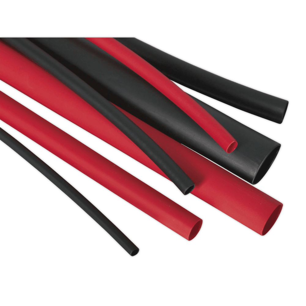 Adhesive Lined Heat Shrink Tubing Assortment 200mm 72pc - Black & Red : Model No.HSTAL72BR