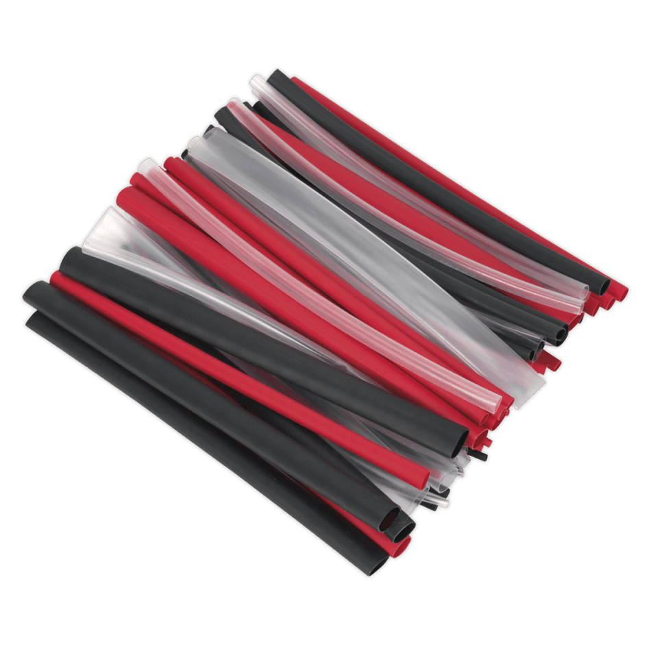 Heat Shrink Tubing Assortment 72pc Mixed Colours Adhesive Lined 200mm : Model No.HSTAL72MC
