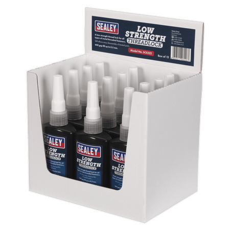 Thread Lock Low Strength 50ml Pack of 12 : Model No.SCS222