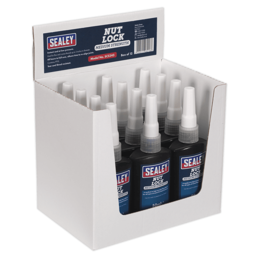 Nut Lock Medium Strength 50ml Pack of 12 : Model No.SCS243