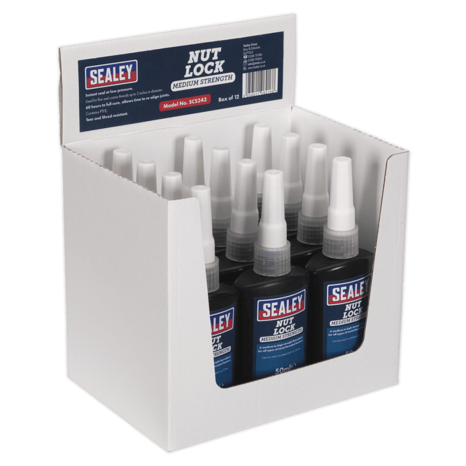 Nut Lock Medium Strength 50ml Pack of 12 : Model No.SCS243