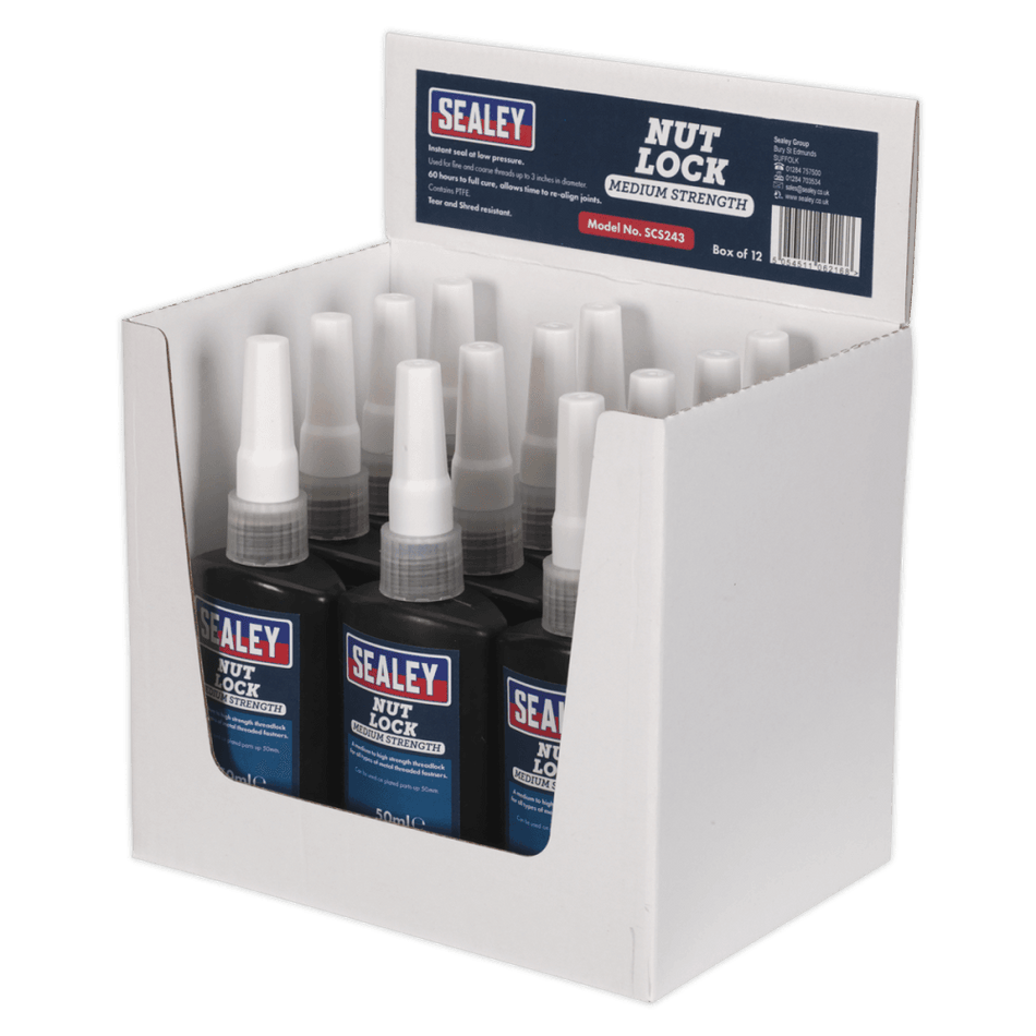 Nut Lock Medium Strength 50ml Pack of 12 : Model No.SCS243