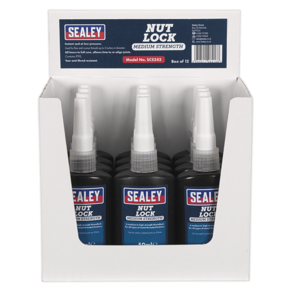 Nut Lock Medium Strength 50ml Pack of 12 : Model No.SCS243