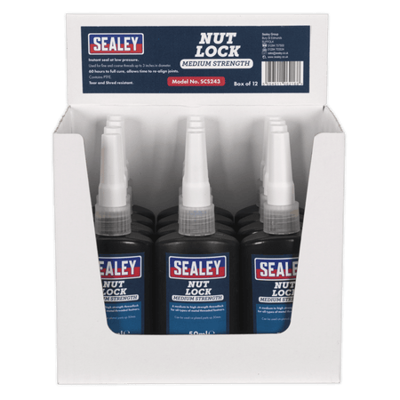 Nut Lock Medium Strength 50ml Pack of 12 : Model No.SCS243