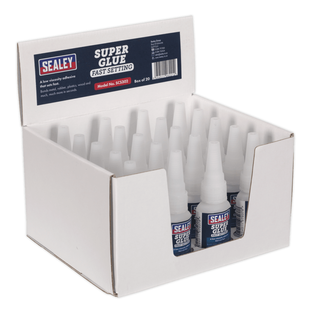 Super Glue Fast Setting 20g Pack of 20 : Model No.SCS302