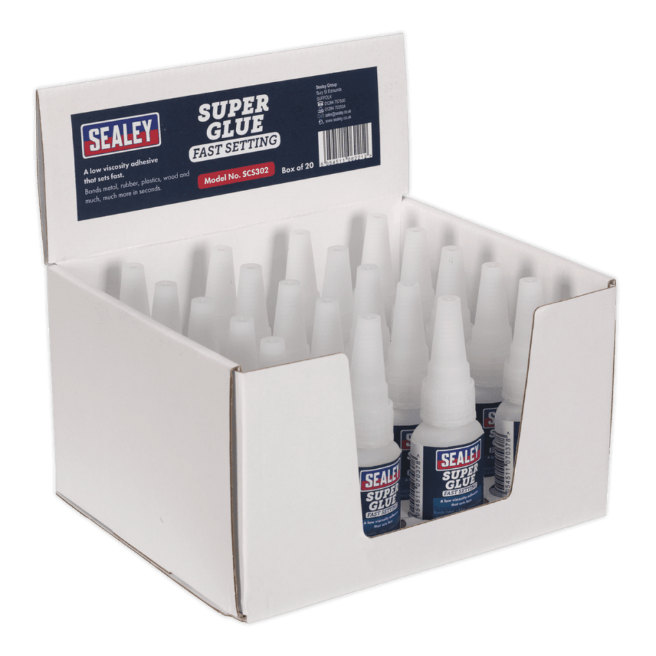 Super Glue Fast Setting 20g Pack of 20 : Model No.SCS302