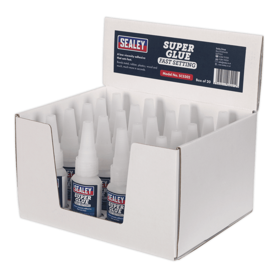 Super Glue Fast Setting 20g Pack of 20 : Model No.SCS302