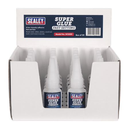 Super Glue Fast Setting 20g Pack of 20 : Model No.SCS302