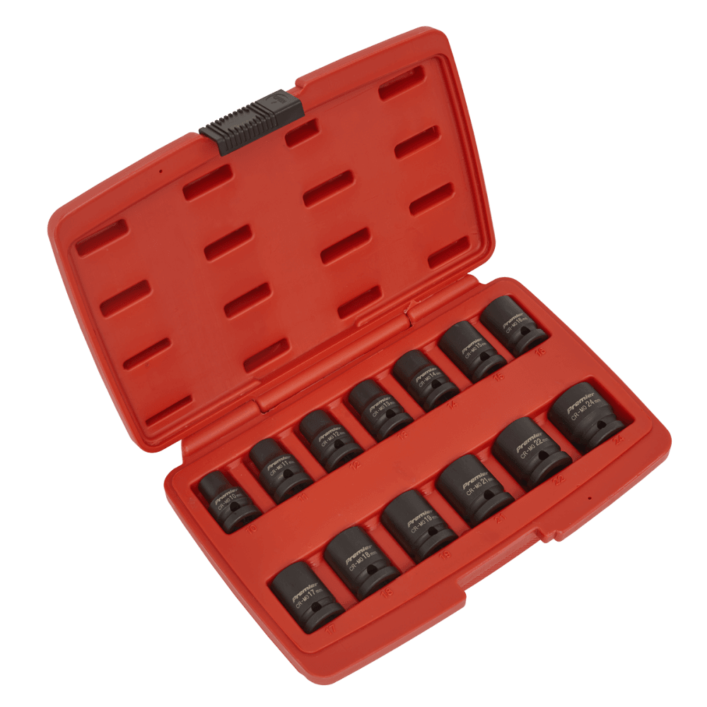 Impact Socket Set 13pc 1/2"Sq Drive 12pt : Model No.AK5614M