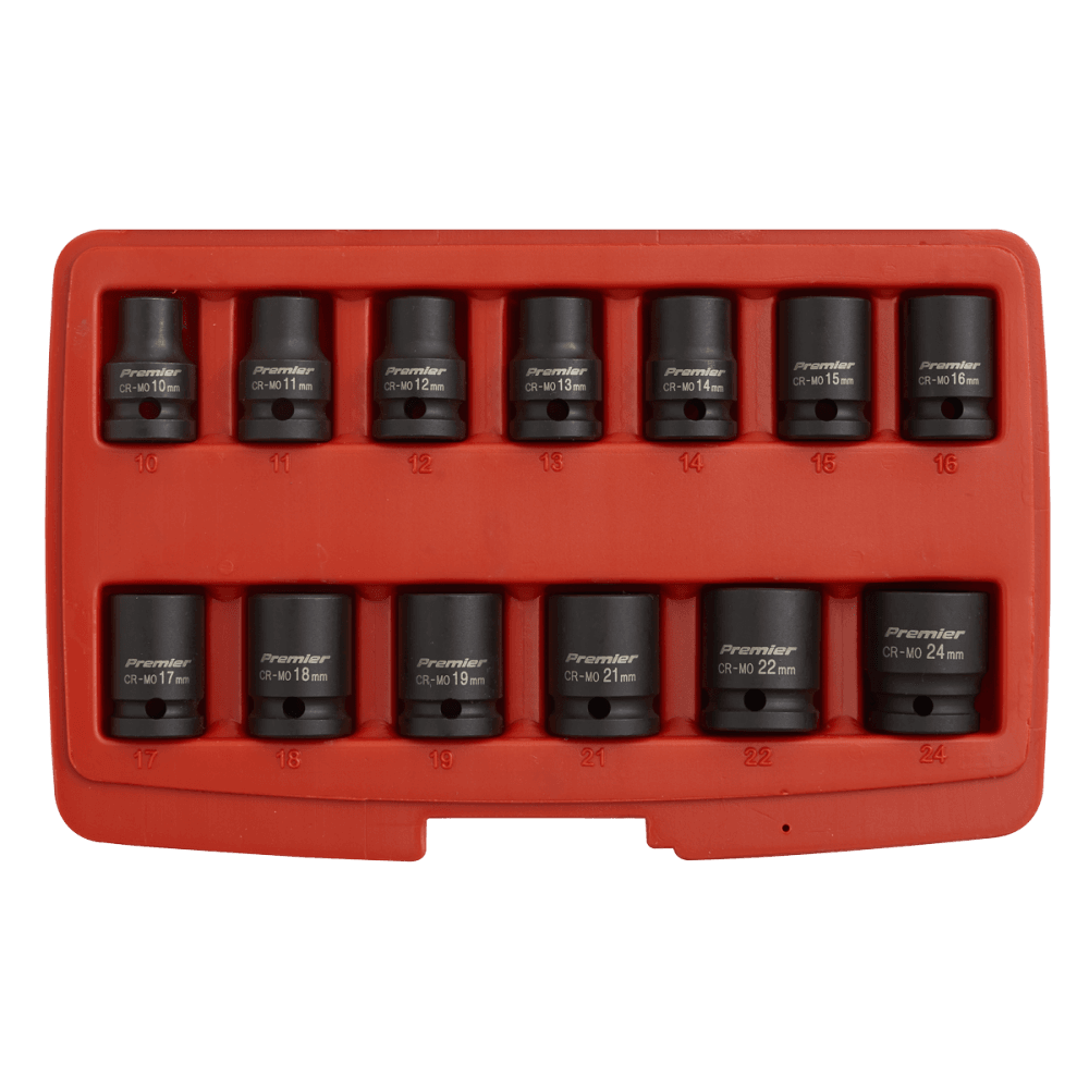 Impact Socket Set 13pc 1/2"Sq Drive 12pt : Model No.AK5614M