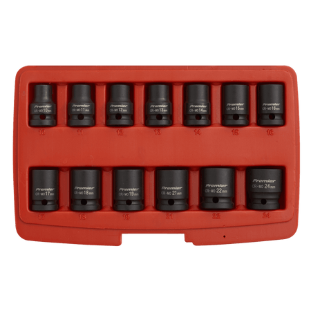 Impact Socket Set 13pc 1/2"Sq Drive 12pt : Model No.AK5614M