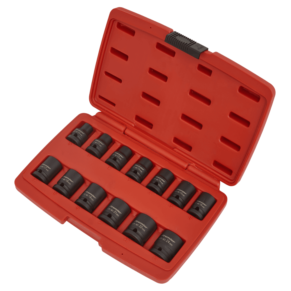 Impact Socket Set 13pc 1/2"Sq Drive 12pt : Model No.AK5614M