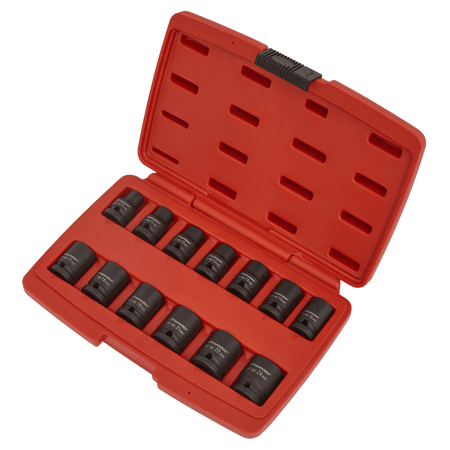 Impact Socket Set 13pc 1/2"Sq Drive 12pt : Model No.AK5614M