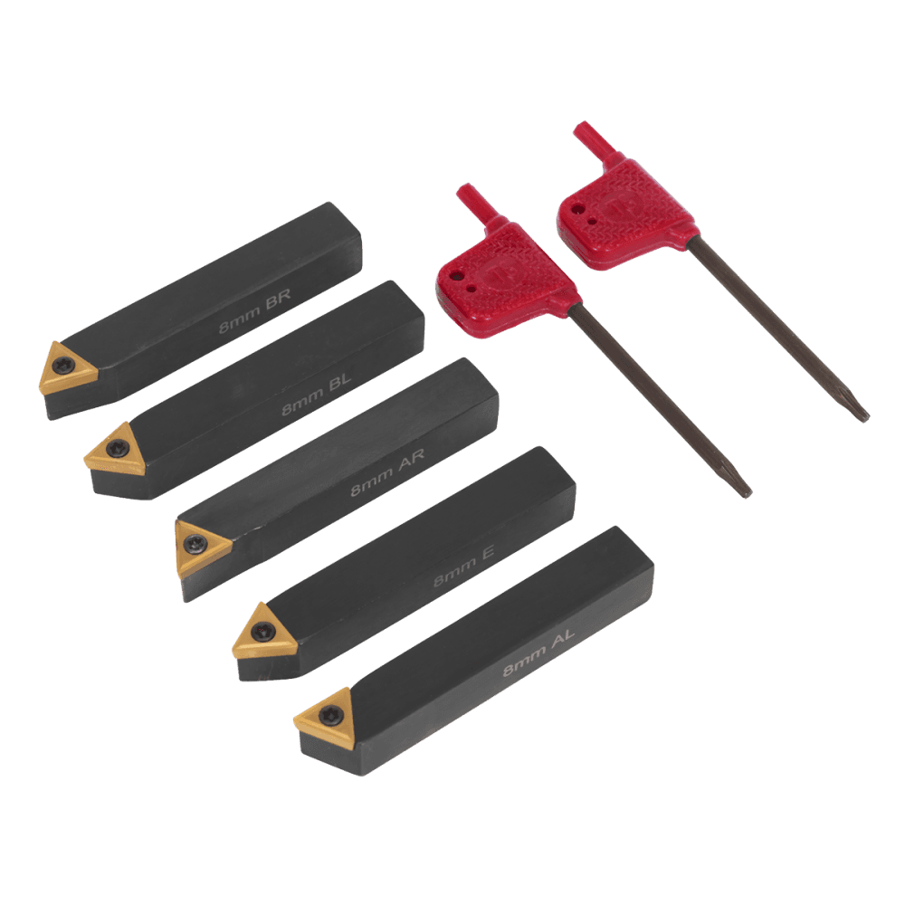 Indexable 8mm Lathe Turning Tool Set 5pc : Model No.SM3025CS2