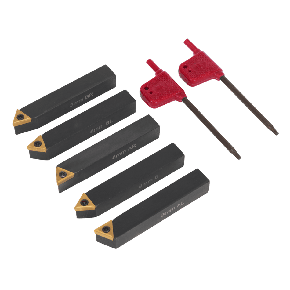 Indexable 8mm Lathe Turning Tool Set 5pc : Model No.SM3025CS2