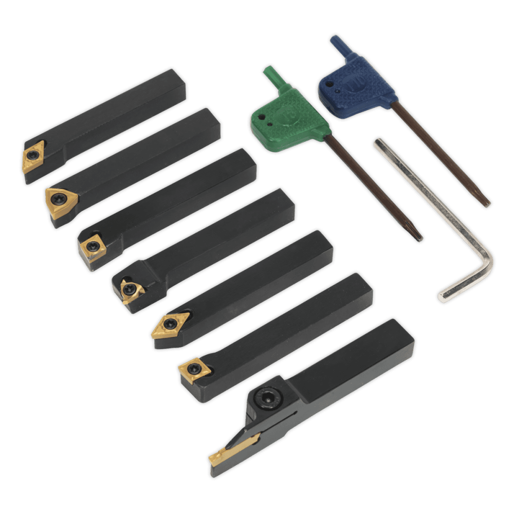 Indexable 8mm Lathe Turning Tool Set 7pc : Model No.SM3025CS5