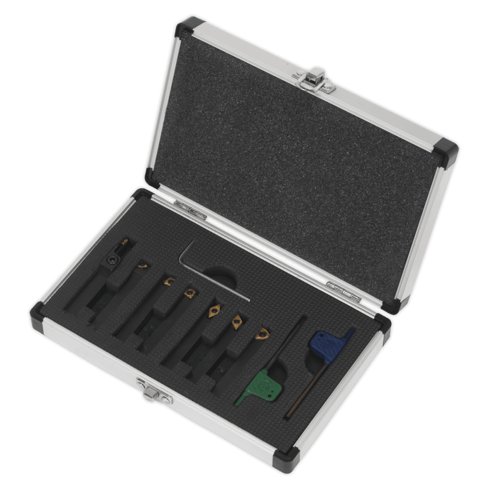 Indexable 8mm Lathe Turning Tool Set 7pc : Model No.SM3025CS5