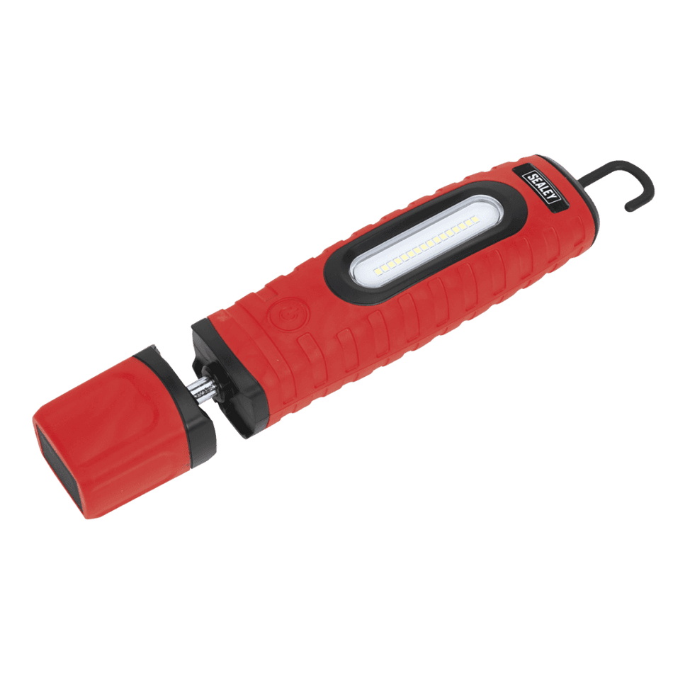 Rechargeable 360Â¶ Inspection Lamp 16 SMD LED + 3W LED Red 2 x Lithium-ion : Model No.LED360PLUSR