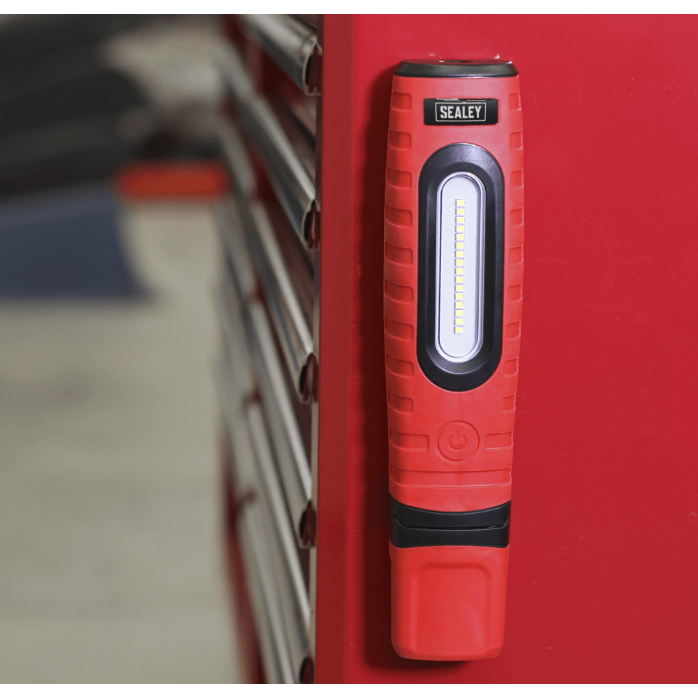Rechargeable 360° Inspection Light 10W & 3W SMD LED - Red : Model No.LED360PLUSR