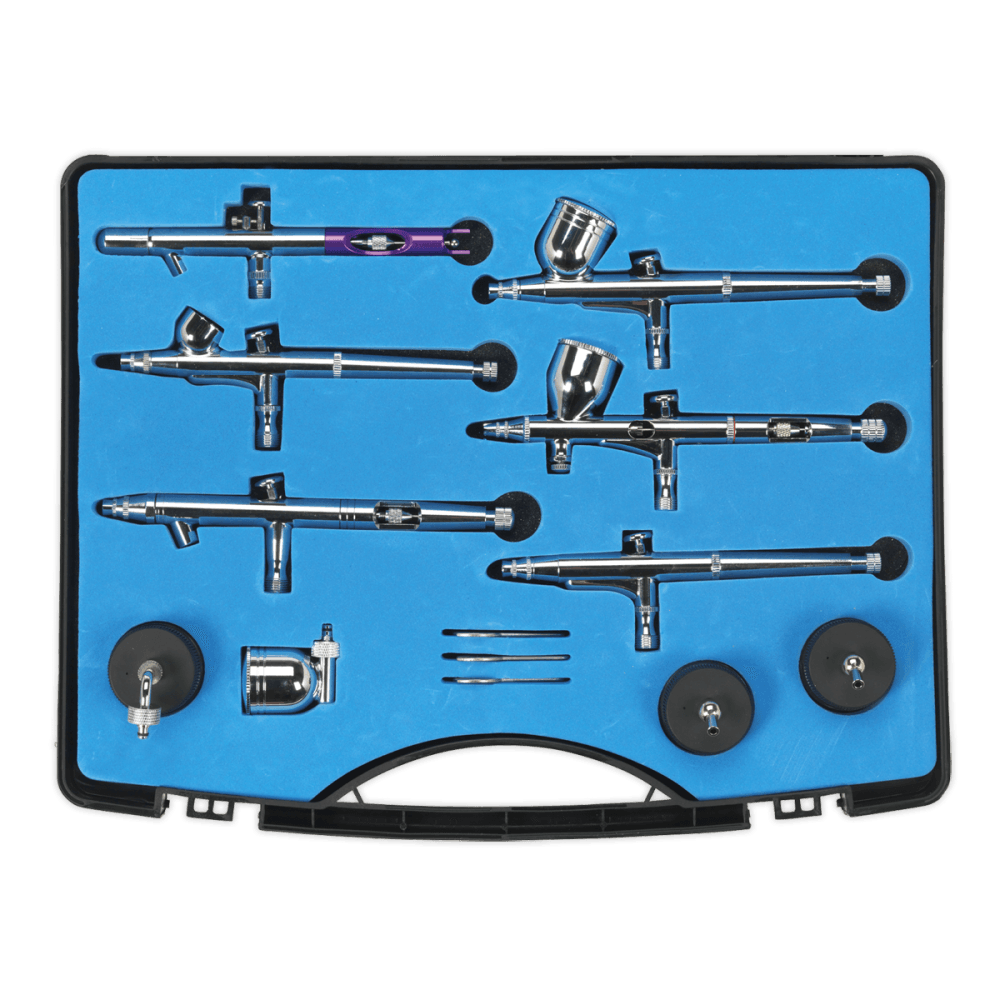 Air Brush Kit 10pc Gravity/Suction Feed : Model No.AB936