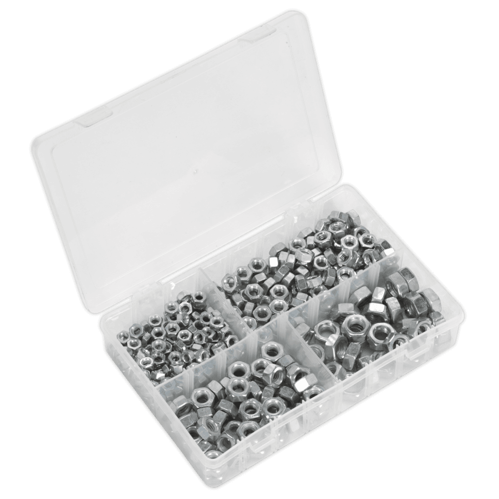 Steel Nut Assortment 320pc 1/4"-1/2"UNF DIN 934 : Model No.AB029SN