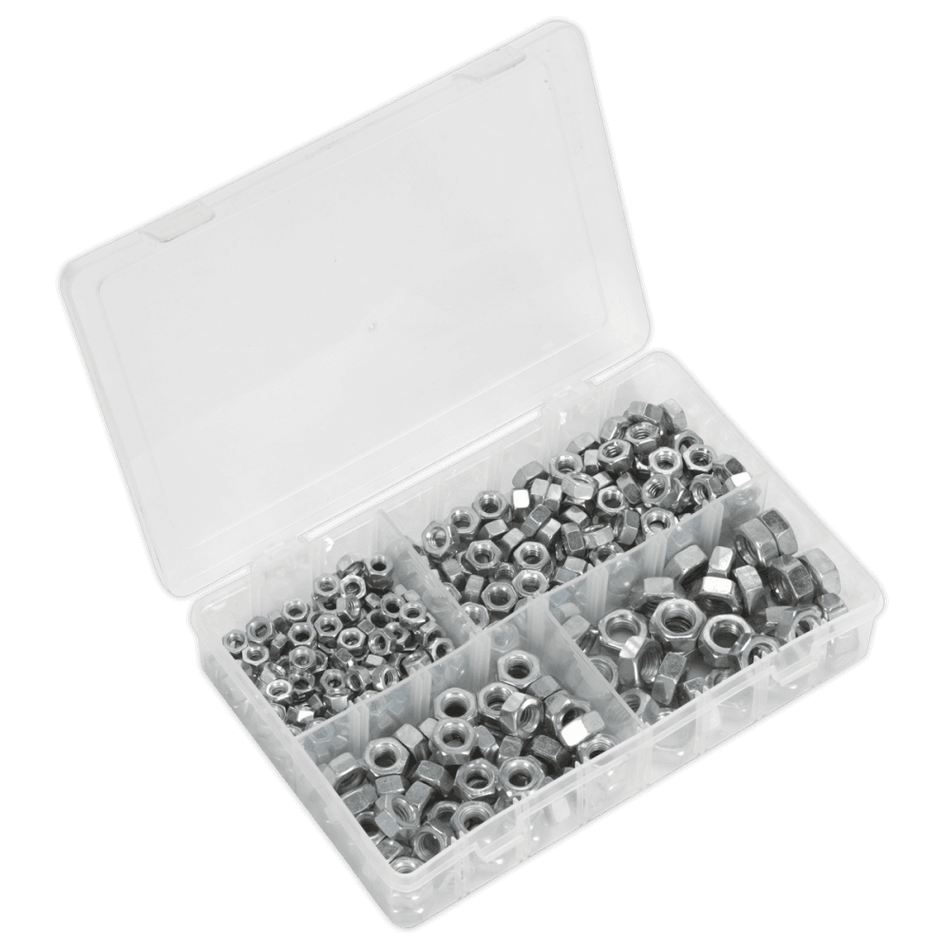 Steel Nut Assortment 320pc 1/4"-1/2"UNF DIN 934 : Model No.AB029SN