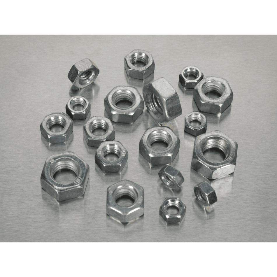 Steel Nut Assortment 320pc 1/4"-1/2"UNF DIN 934 : Model No.AB029SN