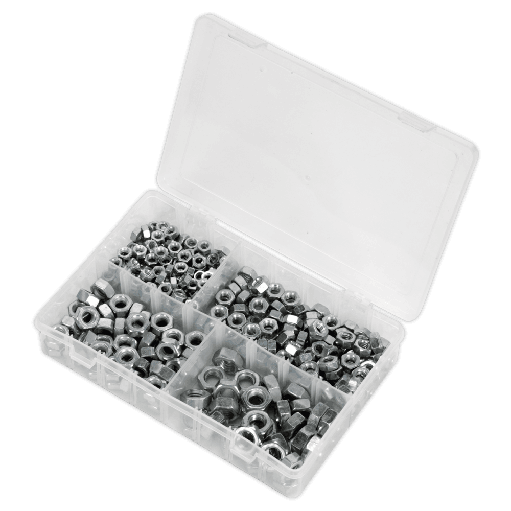 Steel Nut Assortment 320pc 1/4"-1/2"UNF DIN 934 : Model No.AB029SN