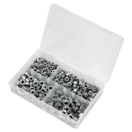 Steel Nut Assortment 320pc 1/4"-1/2"UNF DIN 934 : Model No.AB029SN