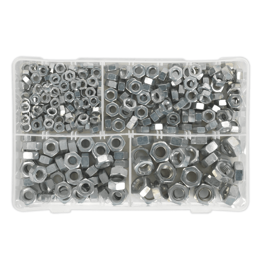 Steel Nut Assortment 320pc 1/4"-1/2"UNF DIN 934 : Model No.AB029SN