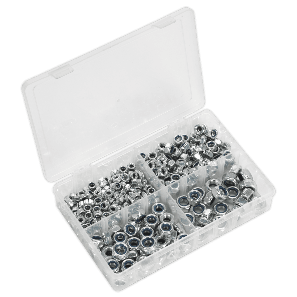 Nylon Lock Nut Assortment 300pc M6-M12 DIN 982 Metric : Model No.AB032LN