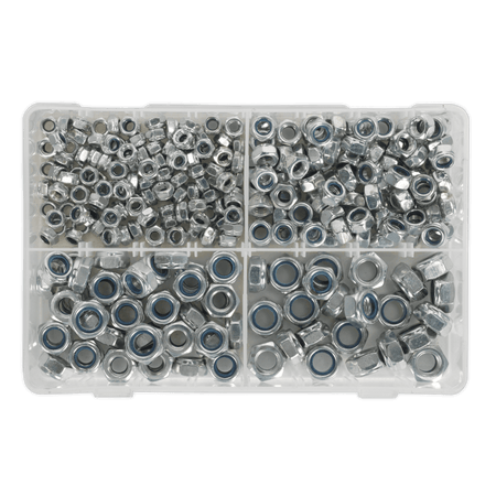 Nylon Lock Nut Assortment 300pc M6-M12 DIN 982 Metric : Model No.AB032LN