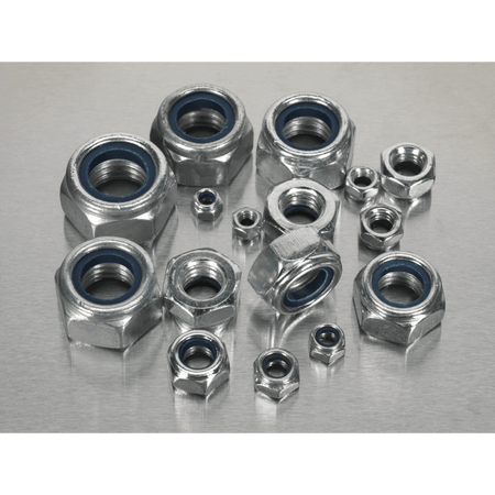 Nylon Lock Nut Assortment 255pc M4-M16 DIN 985 : Model No.AB033LN
