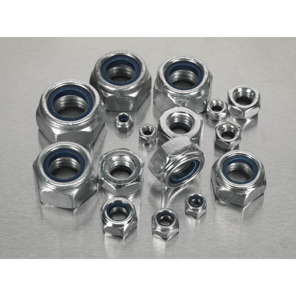 Nylon Lock Nut Assortment 255pc M4-M16 DIN 985 : Model No.AB033LN