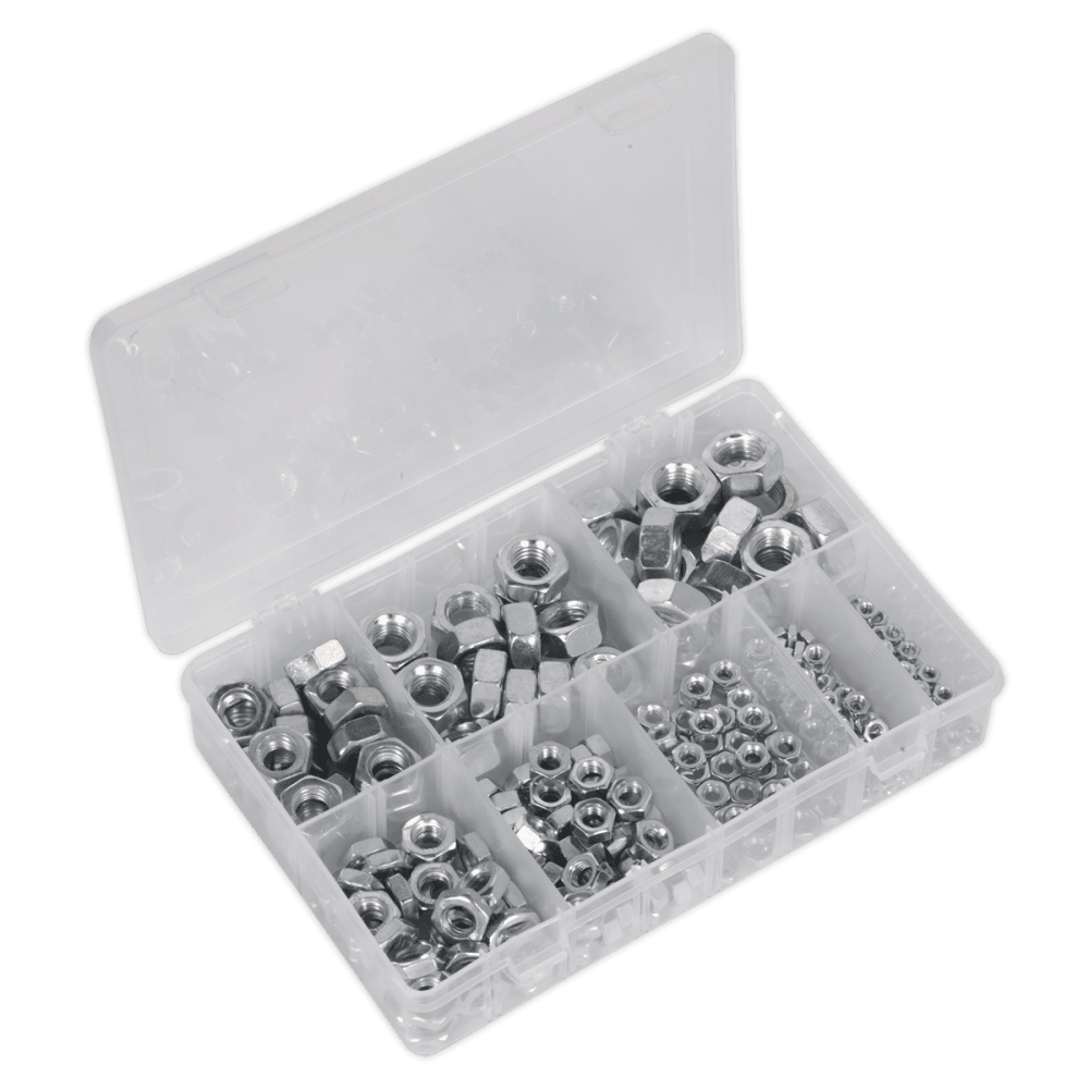 Steel Nut Assortment 255pc M4-M16 DIN 934 Metric : Model No.AB046SN