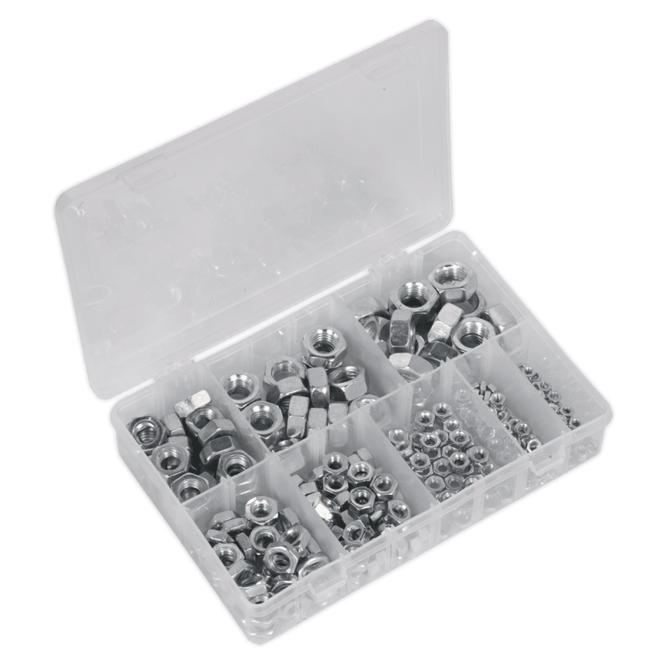 Steel Nut Assortment 255pc M4-M16 DIN 934 Metric : Model No.AB046SN