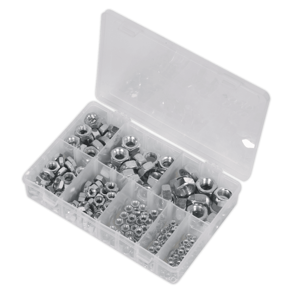 Steel Nut Assortment 255pc M4-M16 DIN 934 Metric : Model No.AB046SN