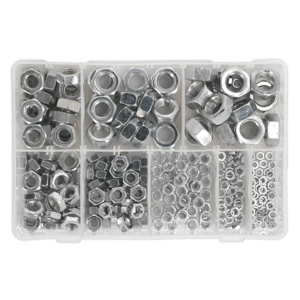 Steel Nut Assortment 255pc M4-M16 DIN 934 Metric : Model No.AB046SN