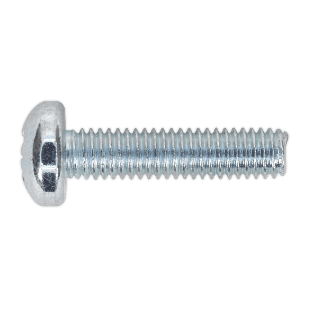 Machine Screw M6 x 25mm Pan Head Pozi Zinc DIN 7985z Pack of 50 : Model No.MSP625