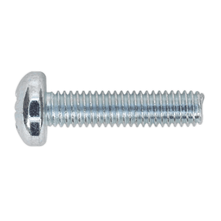 Machine Screw M6 x 25mm Pan Head Pozi Zinc DIN 7985z Pack of 50 : Model No.MSP625