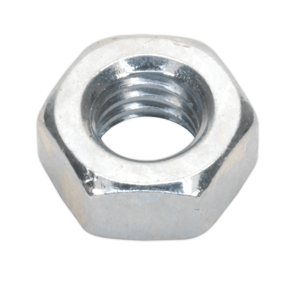 Steel Nut M6 Zinc DIN 934 Pack of 100 : Model No.SN6