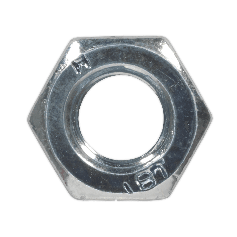 Steel Nut M6 Zinc DIN 934 Pack of 100 : Model No.SN6