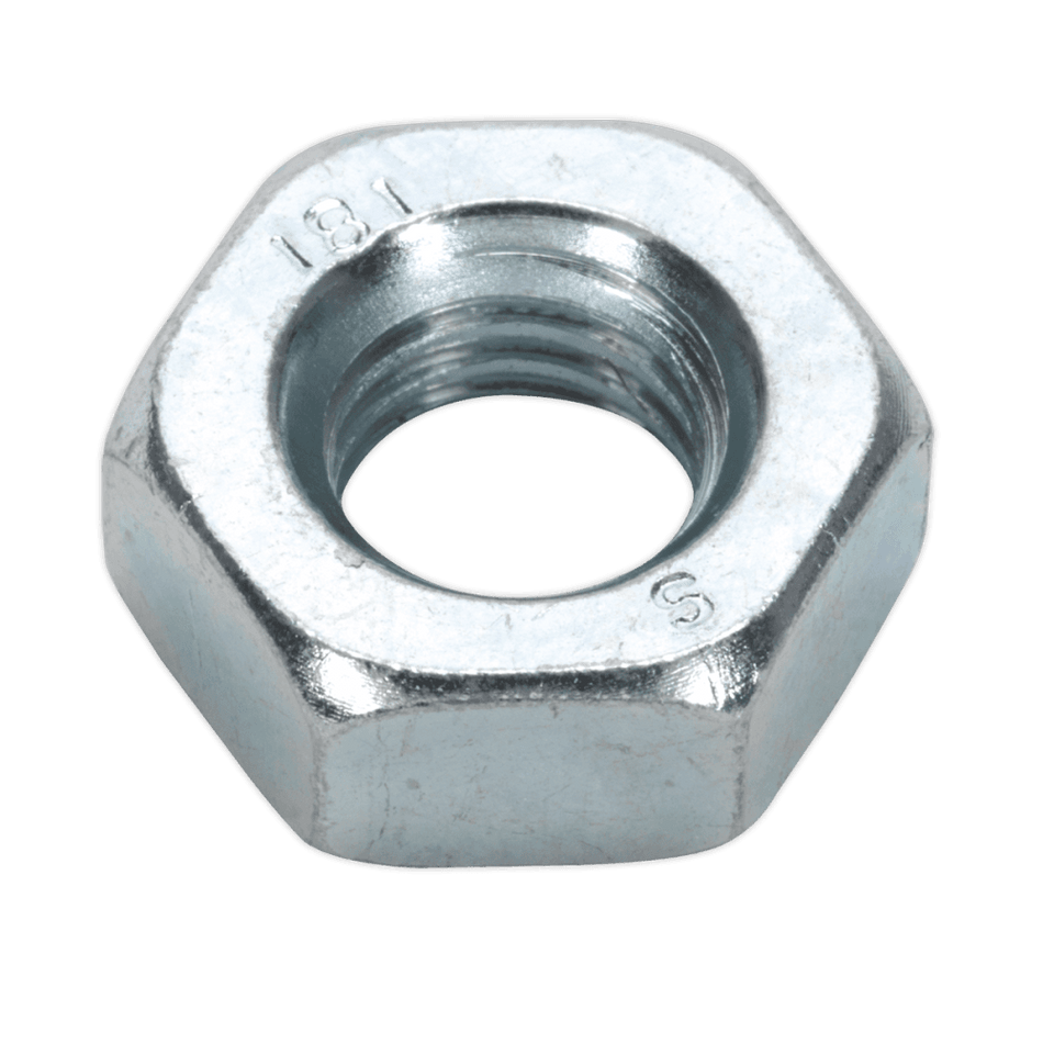 Steel Nut M10 Zinc DIN 934 Pack of 100 : Model No.SN10